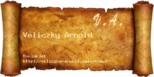 Veliczky Arnold névjegykártya