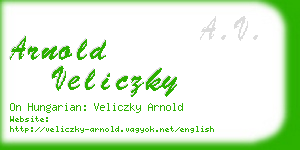 arnold veliczky business card